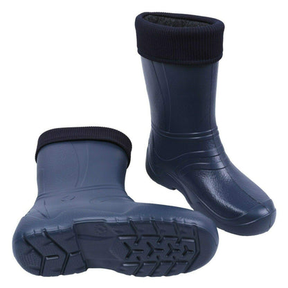 Navy Blue Women's Ladies Wellies Lightweight EVA Wellington Boots Rain Boots Waterproof Durable Gardening (Size 7 UK / 40 EU)