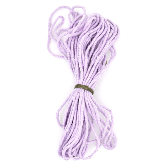 Premium Lilac Macrame Cord Twine, 50 m / 164 ft of 2 mm Thick Natural Cotton Thread Yarn Macrame Rope for DIY Crafts (Hank)