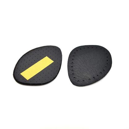 Pair of Black Leather Half Insoles Carbon Latex Anti Slip Shoe High Heel Pads Cushions (3-6)