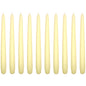 Tapered Dinner Candles, Pack of 10, Unscented, Long Burning Time, 24 cm / 19.45" (Ecru, Matt)