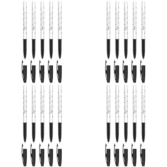 Ballpoint Pens, Smudge Free Ballpoint Pens, Extra Fine Point 0.5 mm, Ideal for School, Office, Everyday Use (Black, 20 Pens)