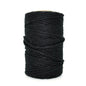 Premium Black Macrame Cord Twine, 50 m / 164 ft of 3 mm Thick Natural Cotton Thread Yarn Macrame Rope (Reel)