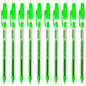 Ballpoint Pens, Gel Ink Ballpoint Pens, Smudge Free, Extra Fine Point 0.5 mm, Ideal for School, Office (Green, 10 Pens)