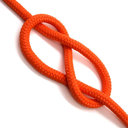 4mm x 10 metres / 32.8 ft of Orange Polypropylene Rope, Solid Braided Poly Rope Cord Twine for Boating, Yachting, Camping
