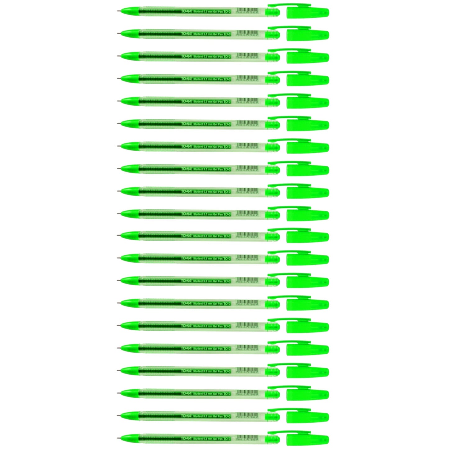 Ballpoint Pens, Gel Ink Ballpoint Pens, Smudge Free, Extra Fine Point 0.5 mm, Ideal for School, Office (Green, 20 Pens)