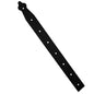 Pack of 1 x 400 mm Dummy Hinge Head, Black Steel, Vintage False Strap Hinge, Weather Resistant, Rust Proof Powder Coating