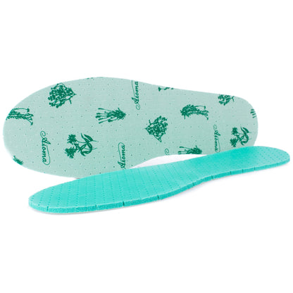Anti Odour Shoe Insoles Fresh Scented Soft Comfort Breathable Shoe Inserts (Mint, Size 8 UK / 42 EU)