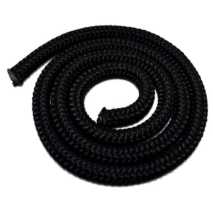 6mm x 20 metres / 65.6 ft of Black Polypropylene Rope, Solid Braided Poly Rope Cord Twine for Boating, Yachting, Camping