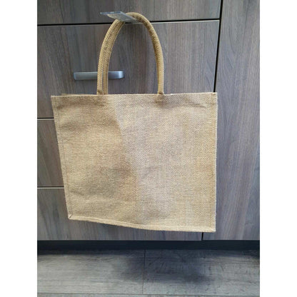 Pack of 1 Jumbo Large Natural Hessian Jute Bag 36 x 42 x 15 cm (Natural Interior)