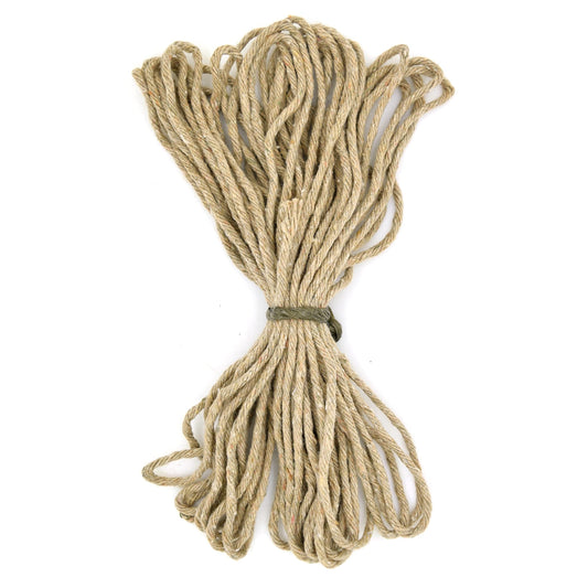 Premium Beige Macrame Cord Twine, 50 m / 164 ft of 3 mm Thick Natural Cotton Thread Yarn Macrame Rope for DIY Crafts (Hank)