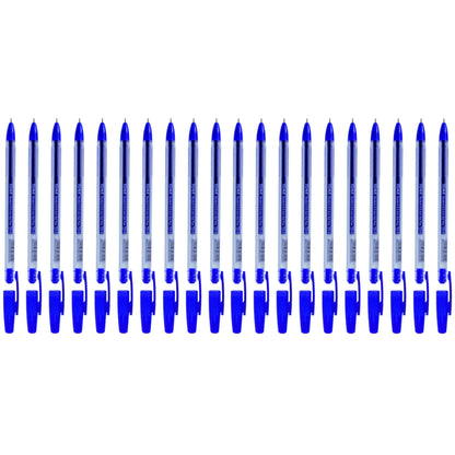 Ballpoint Pens, Gel Ink Ballpoint Pens, Smudge Free, Extra Fine Point 0.5 mm, Ideal for School, Office (Blue, 20 Pens)