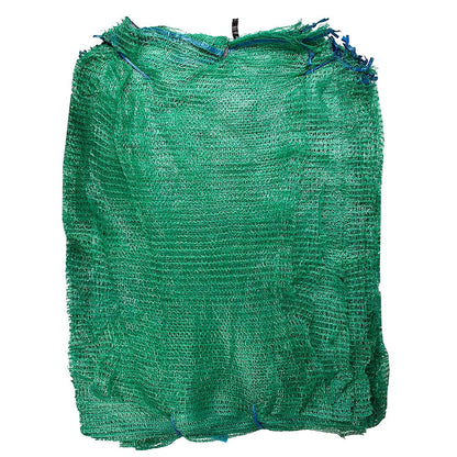 100 x Net Sacks 55 x 80 cm / 21.5 x 31.5" Max Load 30 Kg Non-Stretch with Drawstring, Raschel Bags, Mesh Sacks (Green)
