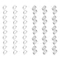 60 Pcs Buckles Set for 25 mm / 1" Webbing Strap, 30 x D Rings and 30 x Triglide Sliders, Metal, Silver, Accessories, Straps, DIY