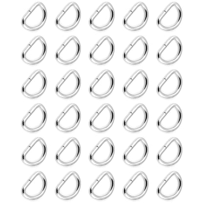 30 Pcs Buckles Set for 40 mm / 1.57" Webbing Strap, 30 x D Rings, Metal, Silver, Bag Making, Accessories, Straps, DIY, Crafts