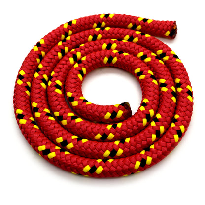 5mm x 20 metres / 65.6 ft of Red & Black Polypropylene Rope, Solid Braided Poly Rope Cord Twine for Boating, Yachting, Camping