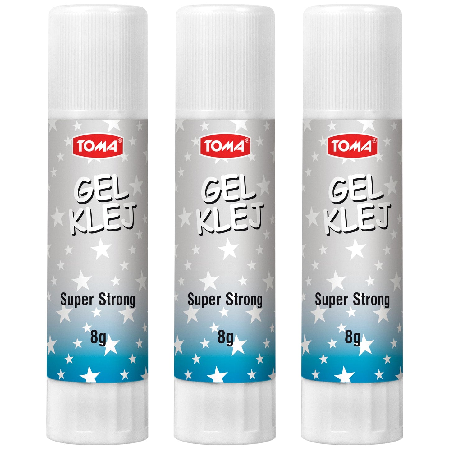 8 g Glue Sticks, Gel Glue Sticks, Clear, Washable, Non-toxic, Odourless, Ideal for School, Office, Everyday Use (Pack of 3)