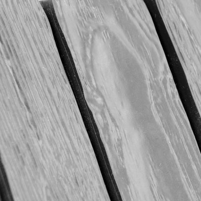 Grey Lawn Edging Border - 2.26 m / 7.4 ft Long Garden Palisade with Wood Bark Effect - Fencing with Ground Stakes