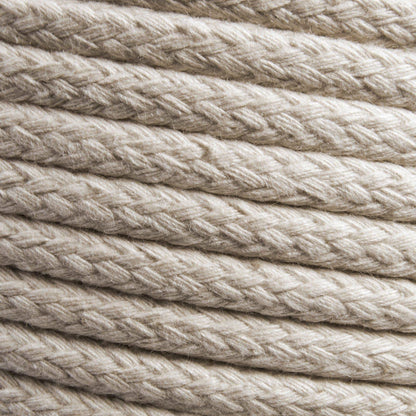 Cotton Rope, Natural Woven Cotton Thread - 5 m / 16 ft of 12 mm Thick Soft for DIY Crafts, Decking Rope, Gardening, Bundling