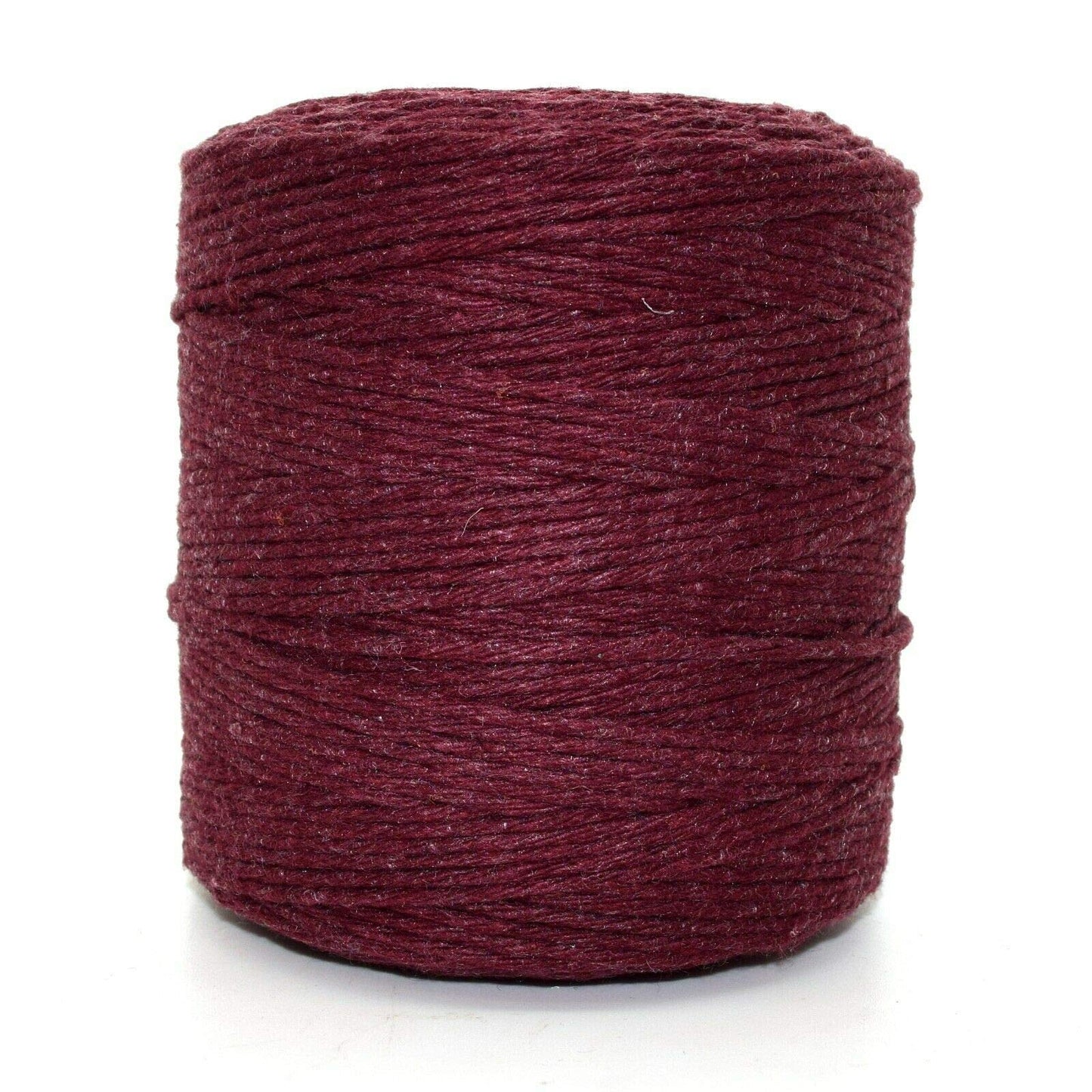 Premium Maroon Macrame Cord Twine, 200 m / 656 ft of 3 mm Thick Natural Cotton Thread Yarn Macrame Rope (Reel)