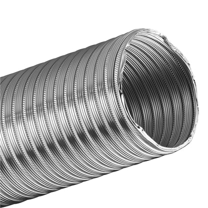 Aluminium Flexible Pipe Expandable Alloy Air Duct Tube Heat Resistant Hose (Length: 3 m / 10 ft, Diameter: 90 mm / 3.54 in)