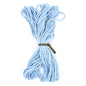 Premium Sky Blue Macrame Cord Twine, 10 m / 32 ft of 3 mm Thick Natural Cotton Thread Yarn Macrame Rope for DIY Crafts (Hank)