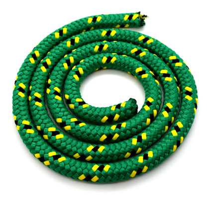 3mm x 5 metres / 16.4 ft of Green & Yellow Polypropylene Rope, Solid Braided Poly Rope Cord Twine for Boating, Yachting, Camping