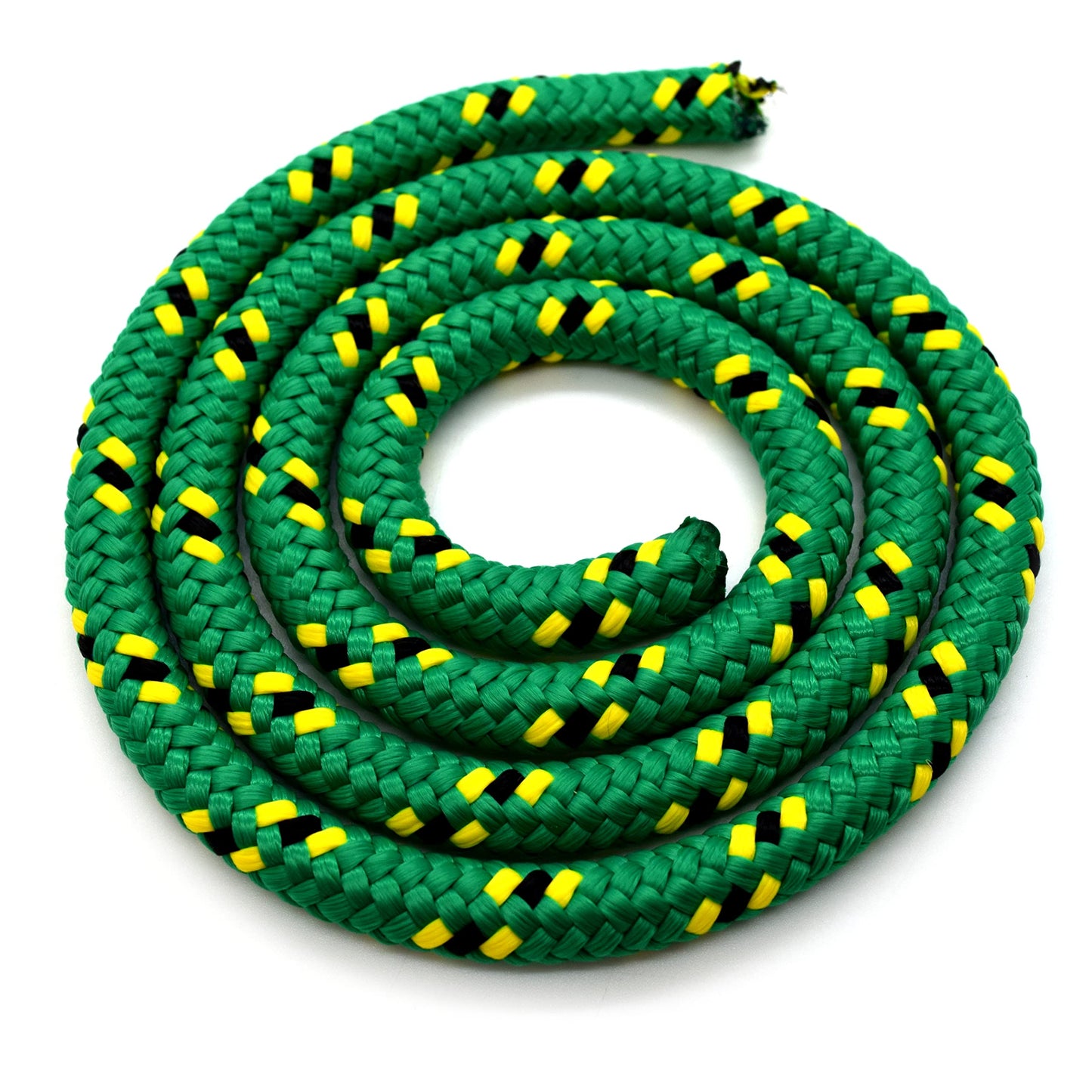 5mm x 20 metres / 65.6 ft of Green & Yellow Polypropylene Rope, Solid Braided Poly Rope Cord Twine for Boating, Yachting, Camping