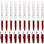 Ballpoint Pens, Smudge Free Ballpoint Pens, Extra Fine Point 0.5 mm, Ideal for School, Office, Everyday Use (Red, 10 Pens)