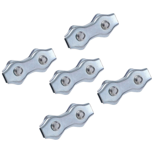 5 x 4 mm Electric Fence Wire Connector Rope Clip Duplex Bolt Cable Clamp Poly Electric Fencing Joint