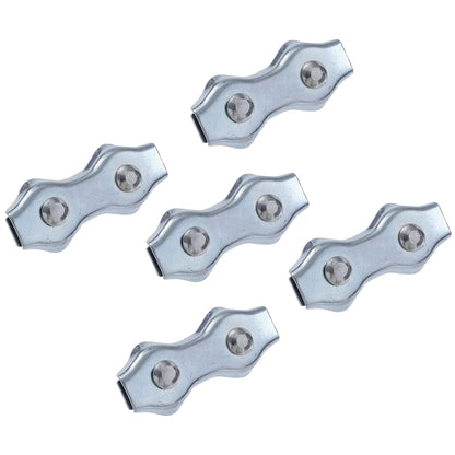 5 x 6 mm Electric Fence Wire Connector Rope Clip Duplex Bolt Cable Clamp Poly Electric Fencing Joint