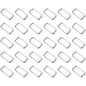 30 Pcs Buckles Set for 25 mm / 1" Webbing Strap, 30 x Rectangular Loops, Metal, Silver, Bag Making, Accessories, Straps, DIY