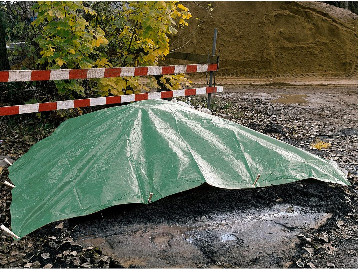 6 x 10 m Tarpaulin Cover - Green 90GSM - Waterproof, Frost-Resistant, UV Protection, Multipurpose, Groundsheet
