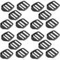 20 x Ladderlock Rucksack Sliders Buckles for 25 mm / 1 inch Webbing Strap, Black, Plastic