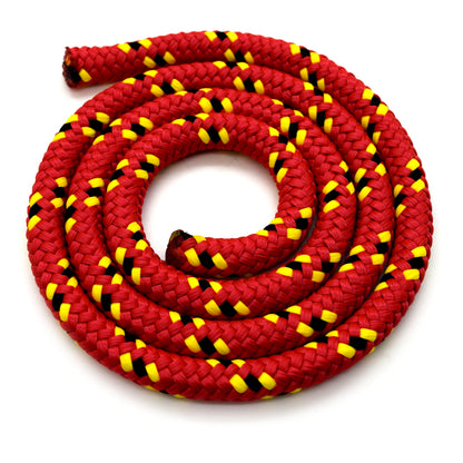 5mm x 20 metres / 65.6 ft of Red & Black Polypropylene Rope, Solid Braided Poly Rope Cord Twine for Boating, Yachting, Camping
