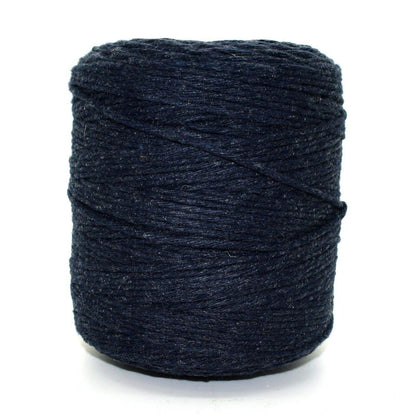 Premium Navy Blue Macrame Cord Twine, 100 m / 328 ft of 5 mm Thick Natural Cotton Thread Yarn Macrame Rope (Reel)