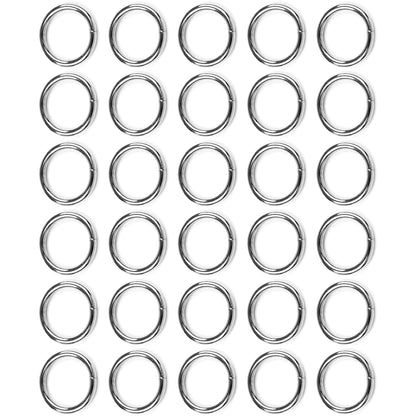 30 Pcs Buckles Set for 25 mm / 1" Webbing Strap, 30 x O Rings, Metal, Silver, Bag Making, Accessories, Straps, DIY, Crafts