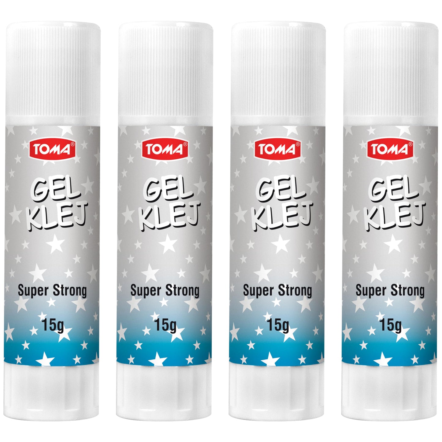15 g Glue Sticks, Gel Glue Sticks, Clear, Washable, Non-toxic, Odourless, Ideal for School, Office, Everyday Use (Pack of 4)