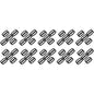 3 Bar Tri Glide Sliders Buckles Fasteners for 20 mm / 0.78 in Webbing Strap, Backpack, Bag - Black, Plastic (Pack of 50)