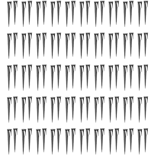 100 x Garden Pegs for Robotic Lawnmower Boundary Wire - Ground Anchors Spikes, Ground Hooks for Robotic Lawn Mower Boundary Cable