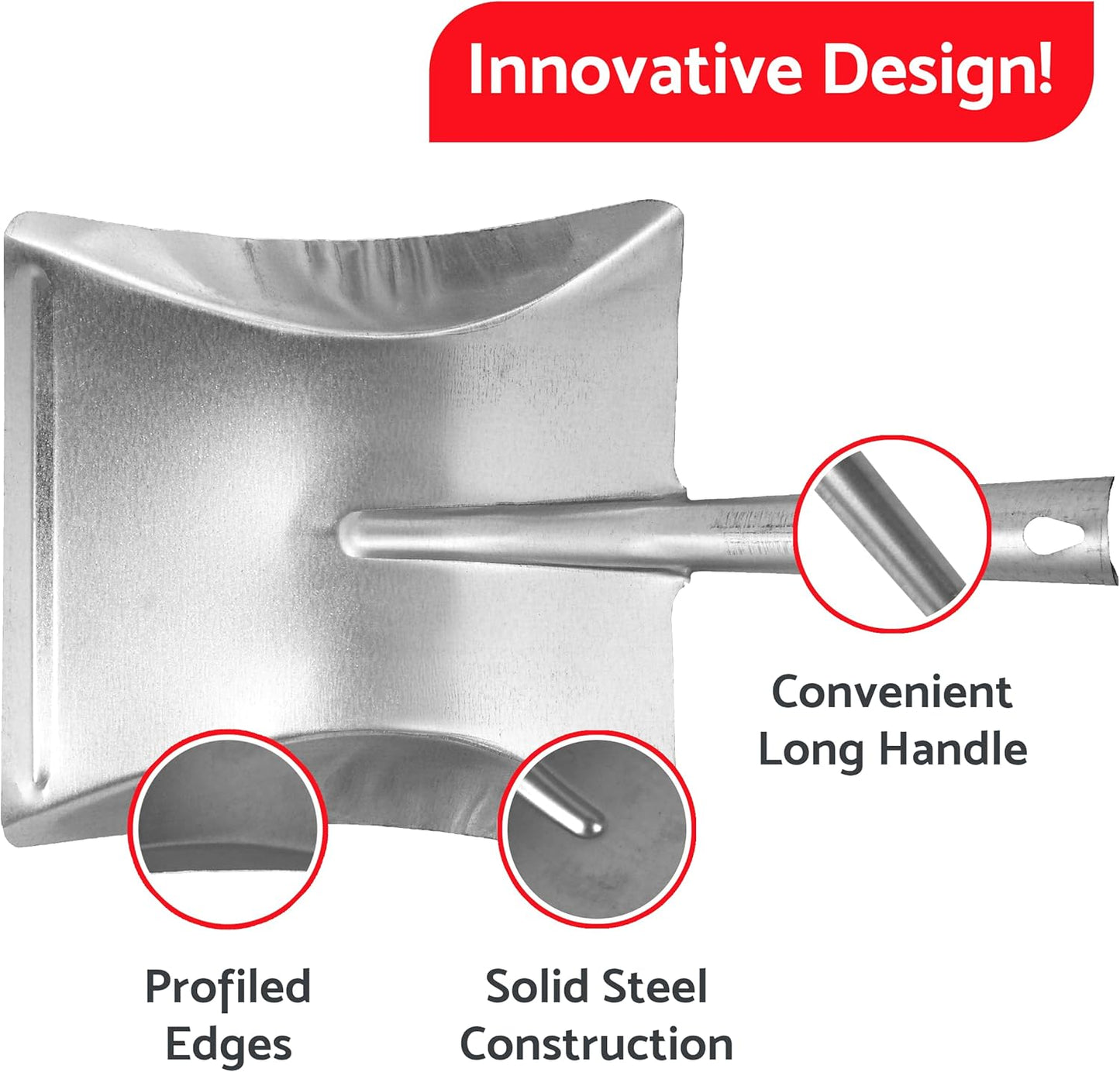 Universal Galvanized Dustpan and Brush Set - Heavy Duty, Rust-Resistant, Multipurpose Cleaning Tools