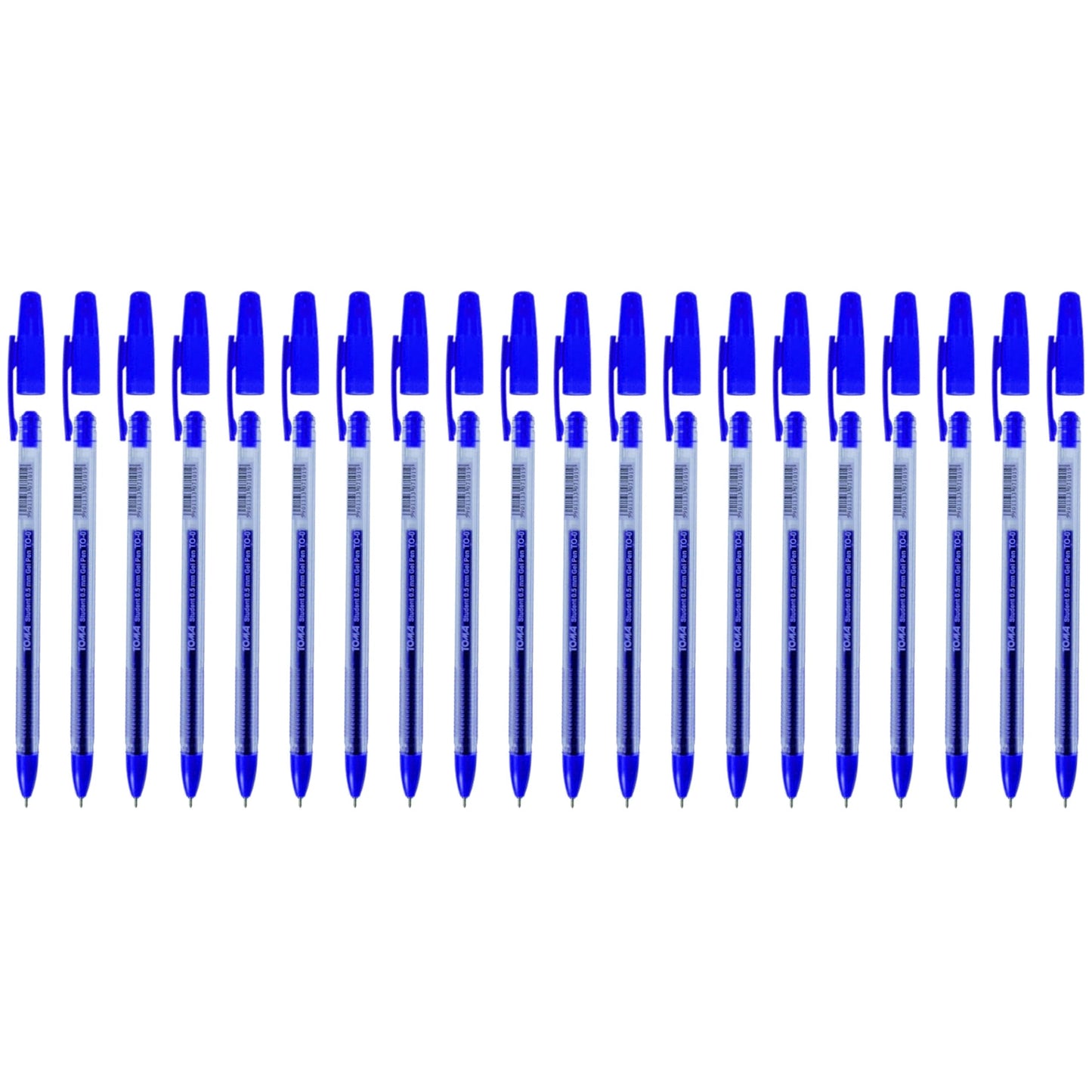 Ballpoint Pens, Gel Ink Ballpoint Pens, Smudge Free, Extra Fine Point 0.5 mm, Ideal for School, Office (Blue, 20 Pens)