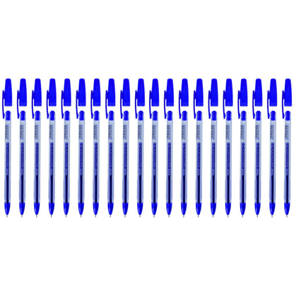Ballpoint Pens, Gel Ink Ballpoint Pens, Smudge Free, Extra Fine Point 0.5 mm, Ideal for School, Office (Blue, 20 Pens)