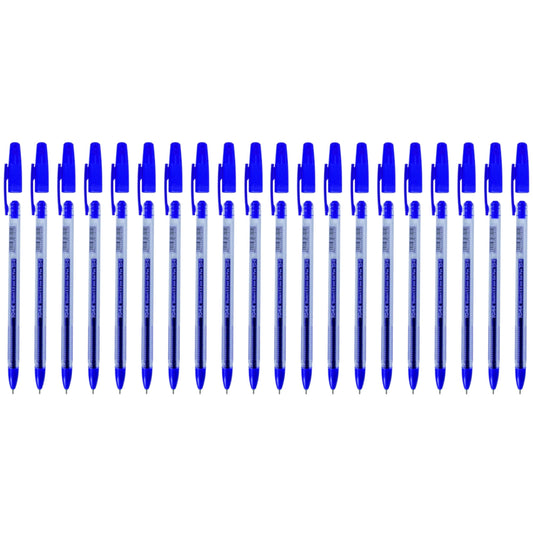 Ballpoint Pens, Gel Ink Ballpoint Pens, Smudge Free, Extra Fine Point 0.5 mm, Ideal for School, Office (Blue, 20 Pens)