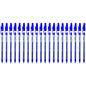 Ballpoint Pens, Gel Ink Ballpoint Pens, Smudge Free, Extra Fine Point 0.5 mm, Ideal for School, Office (Blue, 20 Pens)