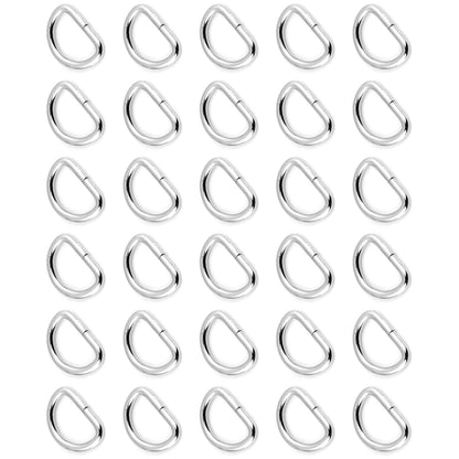 30 Pcs Buckles Set for 40 mm / 1.57" Webbing Strap, 30 x D Rings, Metal, Silver, Bag Making, Accessories, Straps, DIY, Crafts