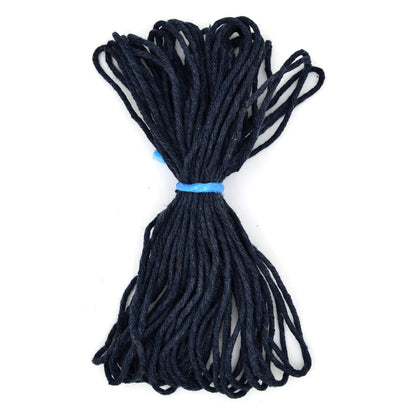 Premium Navy Blue Macrame Cord Twine, 50 m / 164 ft of 2 mm Thick Natural Cotton Thread Yarn Macrame Rope for DIY Crafts (Hank)