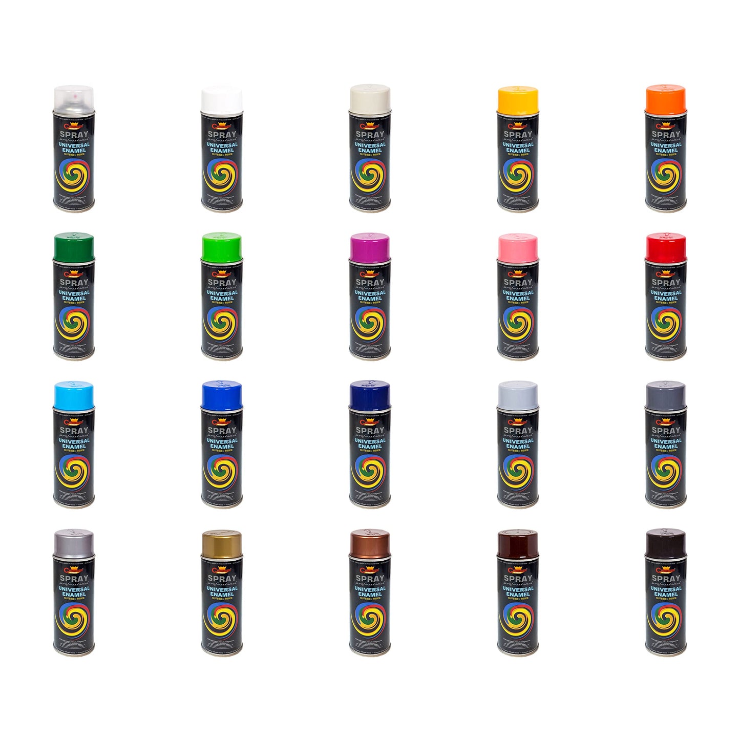 2 x 400 mL Copper Brown (RAL 8004) Universal Gloss Enamel Spray Paint - Fast Drying High Shine Finish with Strong Coverage - for Metal, Wood, Plaster and Selected Plastics, Indoor and Outdoor Use