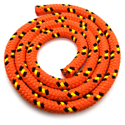 10mm x 5 metres / 16.4 ft of Orange & Black Polypropylene Rope, Solid Braided Poly Rope Cord Twine for Boating, Yachting, Camping