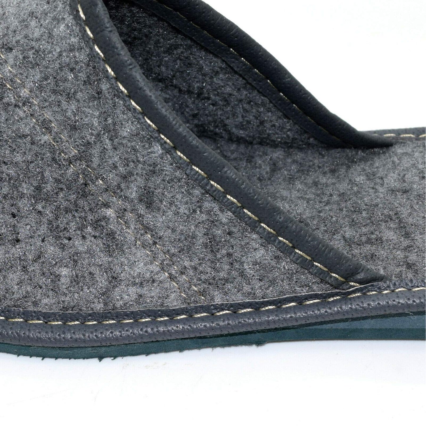 Women's Grey Felt Slippers Comfort House Slip On Shoes (Size 7 UK)