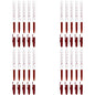 Ballpoint Pens, Smudge Free Ballpoint Pens, Extra Fine Point 0.5 mm, Ideal for School, Office, Everyday Use (Red, 20 Pens)